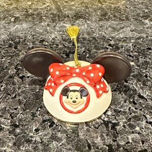 Disney Lenox Minnie Mouse Ears Hat Ornament